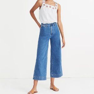 NWT! Madewell Womens Emmett Rosalie Cropped Wide Leg Size-29 (Regular)